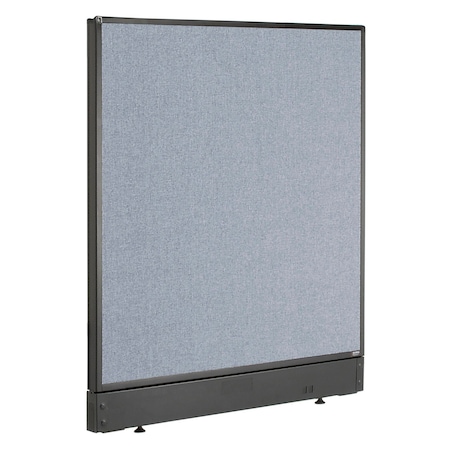 Interion By Global Industrial Interion Office Partition Panel with Pass-Thru Cable, 36-1/4inW x 46inH, Blue 240224PBL